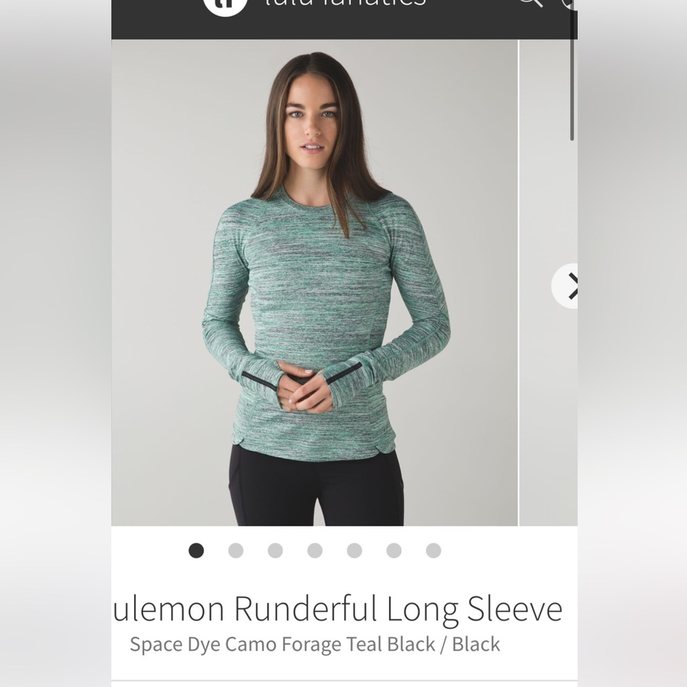 Lululemon Runderful Long Sleeve rare
Space Dye Camo Forage Teal Black 6 running